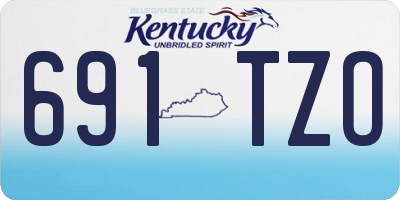 KY license plate 691TZO
