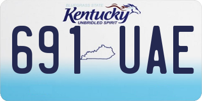 KY license plate 691UAE