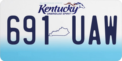 KY license plate 691UAW