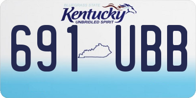 KY license plate 691UBB