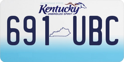 KY license plate 691UBC