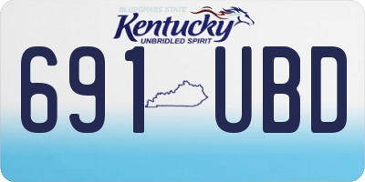 KY license plate 691UBD