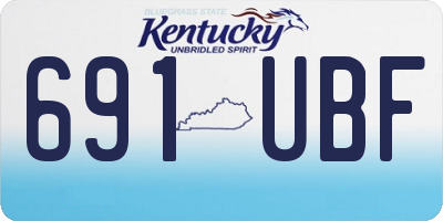KY license plate 691UBF