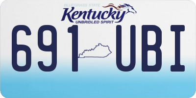 KY license plate 691UBI