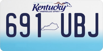 KY license plate 691UBJ