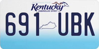 KY license plate 691UBK