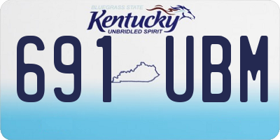 KY license plate 691UBM