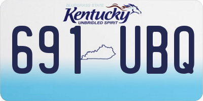 KY license plate 691UBQ