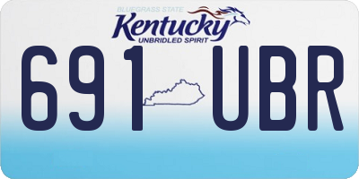 KY license plate 691UBR
