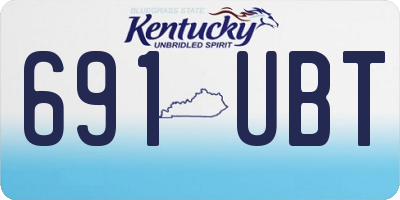 KY license plate 691UBT