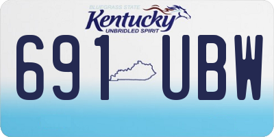 KY license plate 691UBW