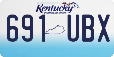KY license plate 691UBX