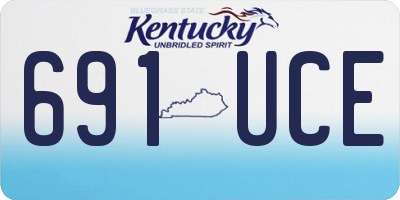 KY license plate 691UCE