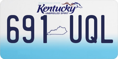 KY license plate 691UQL