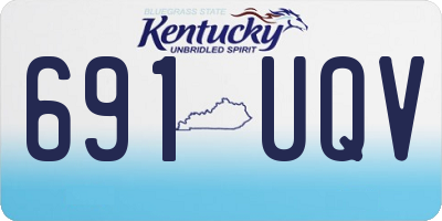 KY license plate 691UQV