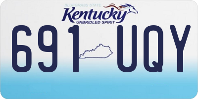 KY license plate 691UQY