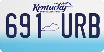 KY license plate 691URB