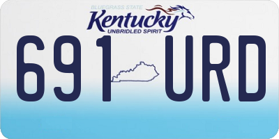 KY license plate 691URD