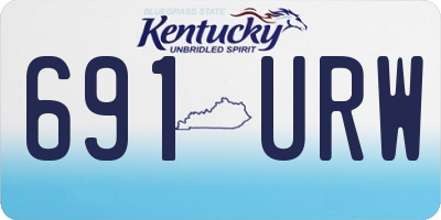 KY license plate 691URW