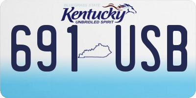 KY license plate 691USB