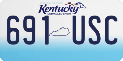 KY license plate 691USC