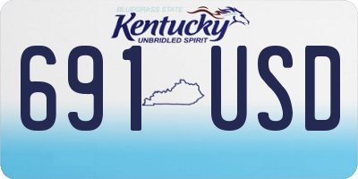 KY license plate 691USD