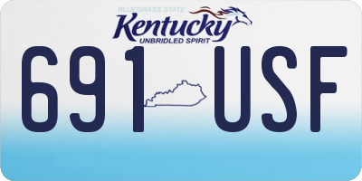 KY license plate 691USF