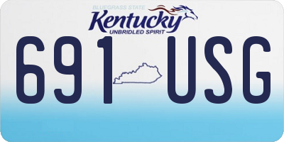 KY license plate 691USG