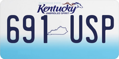 KY license plate 691USP