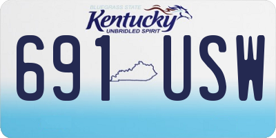KY license plate 691USW