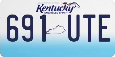 KY license plate 691UTE