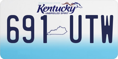 KY license plate 691UTW