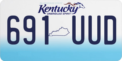 KY license plate 691UUD