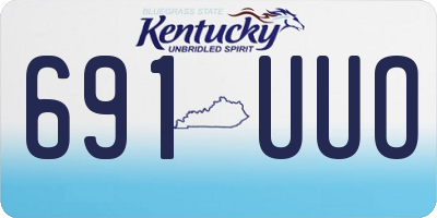 KY license plate 691UUO