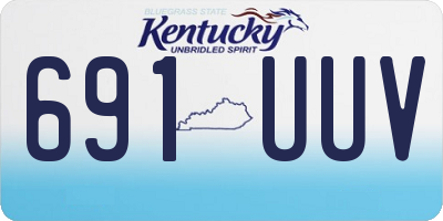 KY license plate 691UUV