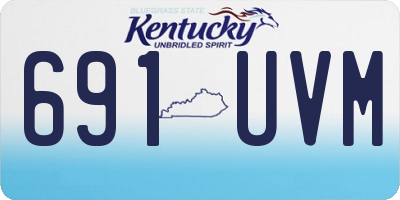 KY license plate 691UVM