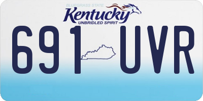 KY license plate 691UVR