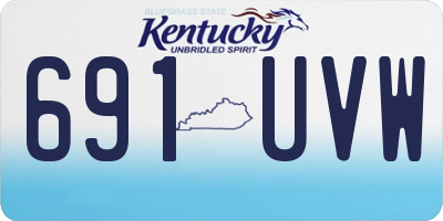 KY license plate 691UVW