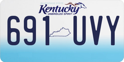 KY license plate 691UVY
