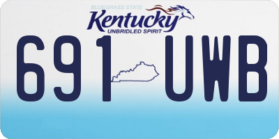 KY license plate 691UWB