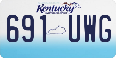 KY license plate 691UWG