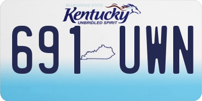 KY license plate 691UWN