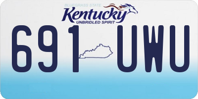 KY license plate 691UWU