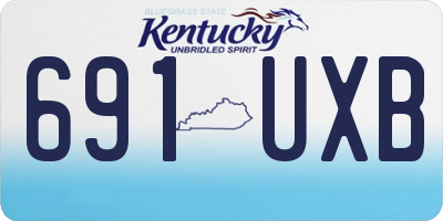 KY license plate 691UXB