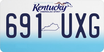 KY license plate 691UXG