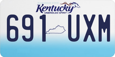 KY license plate 691UXM