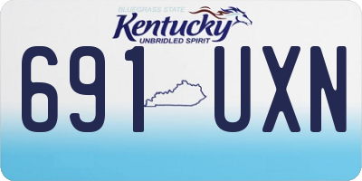 KY license plate 691UXN