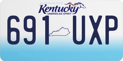 KY license plate 691UXP
