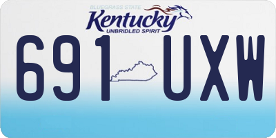 KY license plate 691UXW