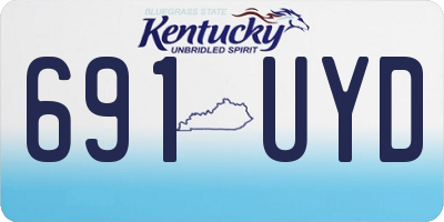 KY license plate 691UYD